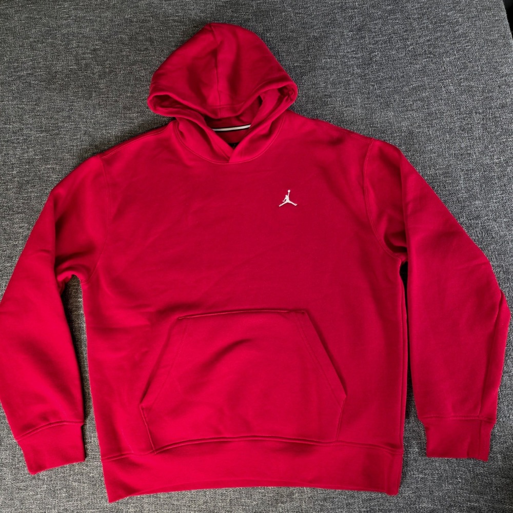 Jordan Brooklyn Fleece Mens L Gym Red Hoodie Pullover Jumpman FV7281-687 NWT